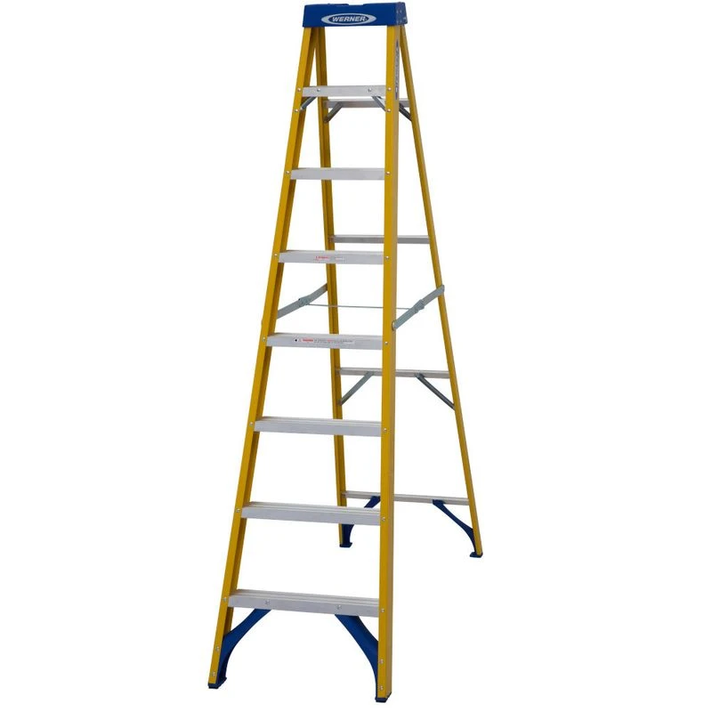 Werner 8 Tread Trade Fibreglass Step Ladder - BS 2037 EN131 Professional 3 Werner 8 Tread Trade Fibreglass Step Ladder - BS 2037 EN131 Professional