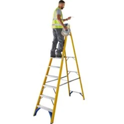Werner 10 Tread Trade Fibreglass Step Ladder - BS 2037 EN131 Professional 13 Werner 10 Tread Trade Fibreglass Step Ladder - BS 2037 EN131 Professional -Insulation Superstore Sales 7161018 ai feedinghighvismale