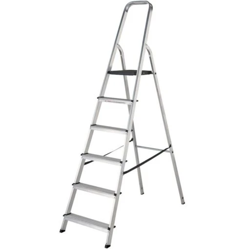 Werner 6 Tread High Handrail Stepladder - EN131 6 Werner 6 Tread High Handrail Stepladder - EN131 -Insulation Superstore Sales 7400618 pi