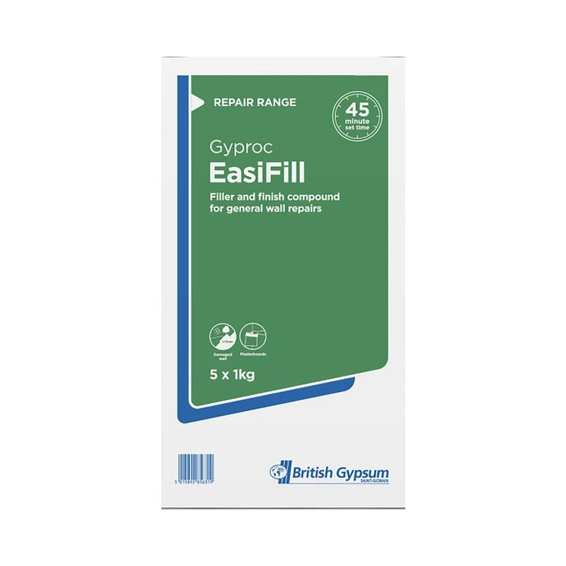 Gyproc EasiFill 45 Powder Filler Sachets - 5 X 1kg 3 Gyproc EasiFill 45 Powder Filler Sachets - 5 X 1kg