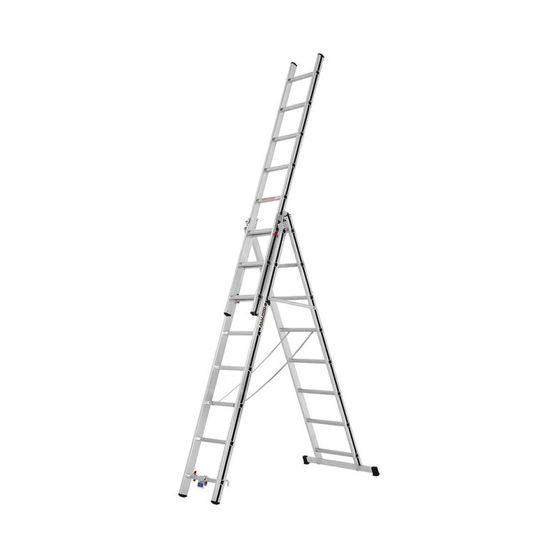 Hymer AluPro 3 Section Black Line Fixed Stabiliser Bar Combination Ladder 4 Hymer AluPro 3 Section Black Line Fixed Stabiliser Bar Combination Ladder - Image 2