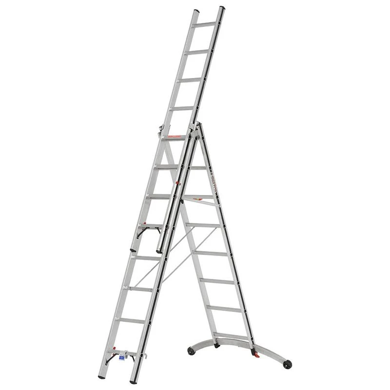 Hymer AluPro 3 Section Black Line Smart Base Combination Ladder 3 Hymer AluPro 3 Section Black Line Smart Base Combination Ladder