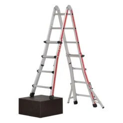 Hymer Red Line Telescopic 4 Section Combination Ladder -Insulation Superstore Sales hymer red line telescopic 4 section combination ladder 4 rungs fifth