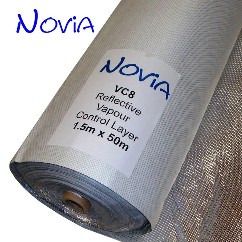 Novia VC8 Reflective Air Leakage Barrier & Vapour Check - 50m X 1.5m 6 Novia VC8 Reflective Air Leakage Barrier & Vapour Check - 50m X 1.5m - Image 4