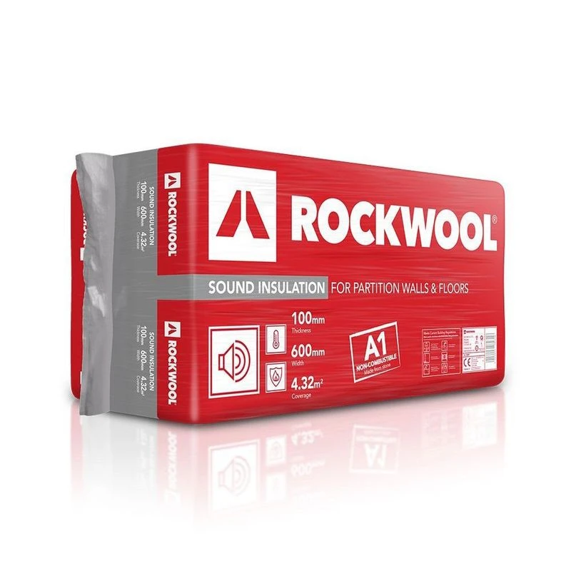 ROCKWOOL Flexi Slab Acoustic Insulation 1200mm X 600mm X 140mm- 2.88m2 Pack 3 ROCKWOOL Flexi Slab Acoustic Insulation 1200mm X 600mm X 140mm- 2.88m2 Pack