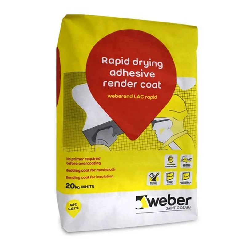 Saint Gobain Weberend LAC Rapid Drying Adhesive Render Coat White - 20kg 3 Saint Gobain Weberend LAC Rapid Drying Adhesive Render Coat White - 20kg