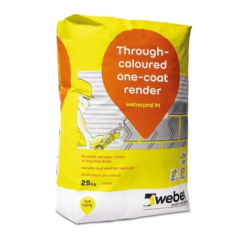 Saint Gobain Weberpral M Through-Coloured One Coat Render - 25kg 3 Saint Gobain Weberpral M Through-Coloured One Coat Render - 25kg