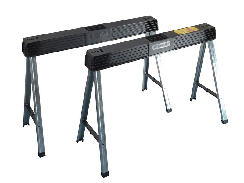 Stanley Folding Metal Leg Sawhorses - Twin Pack 6 Stanley Folding Metal Leg Sawhorses - Twin Pack - Image 4