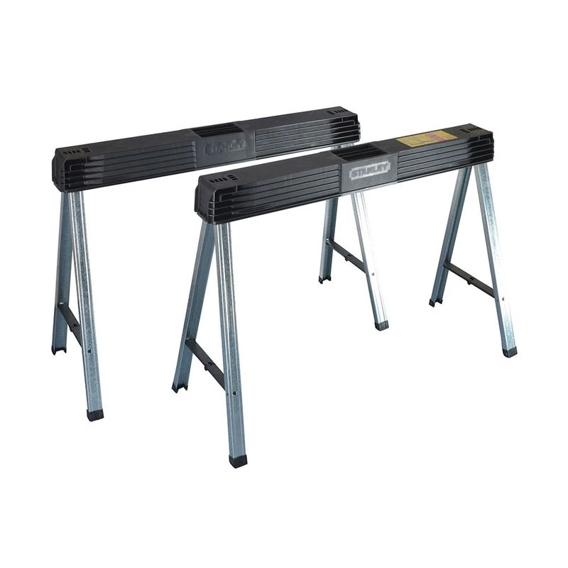 Stanley Folding Metal Leg Sawhorses - Twin Pack 3 Stanley Folding Metal Leg Sawhorses - Twin Pack