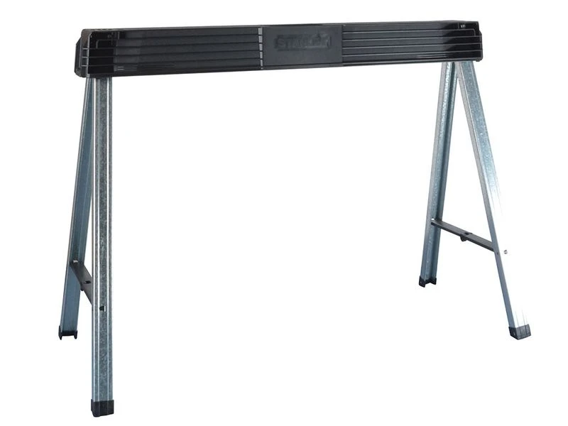Stanley Folding Metal Leg Sawhorses - Twin Pack 4 Stanley Folding Metal Leg Sawhorses - Twin Pack - Image 2