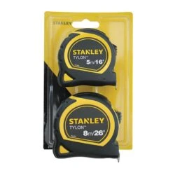 Stanley Tylon Twin Pack Of Pocket Tapes - 5m (16ft) & 8m (26ft)