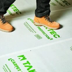Taktec C600 White Premium Carpet Protector - 60m2 Coverage 9 Taktec C600 White Premium Carpet Protector - 60m2 Coverage -Insulation Superstore Sales taktec c600 white premium carpet protector 60m2 coverage footstep