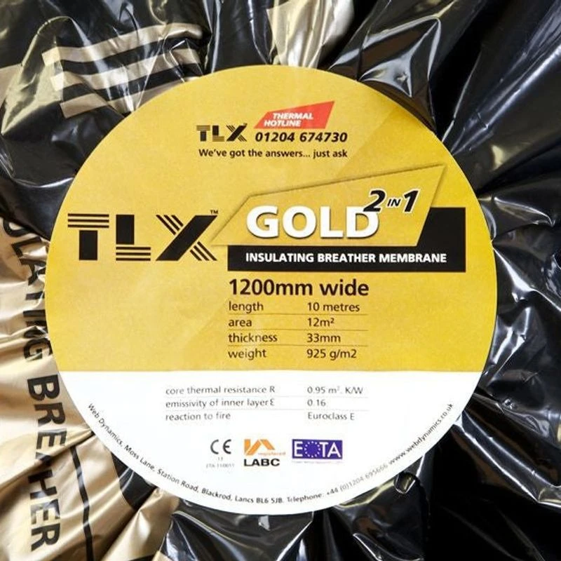 TLX Gold Thinsulex Multifoil Insulation & Breather Felt - 1.2m X 10m 5 TLX Gold Thinsulex Multifoil Insulation & Breather Felt - 1.2m X 10m - Image 3