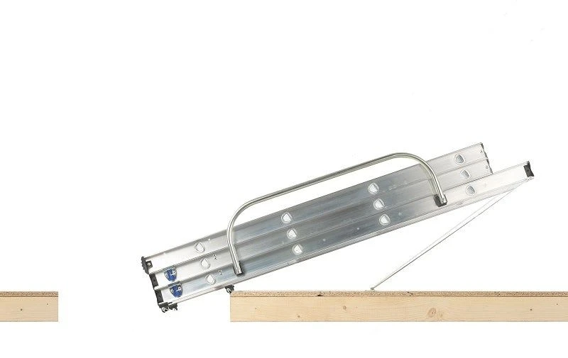 Werner BS EN 14975 3 Section Aluminium Loft Ladder With Handrail 5 Werner BS EN 14975 3 Section Aluminium Loft Ladder With Handrail - Image 3