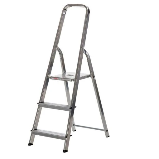 Werner High Handrail Step Ladder - EN131 3 Werner High Handrail Step Ladder - EN131 -Insulation Superstore Sales werner high handrail tread stepladder
